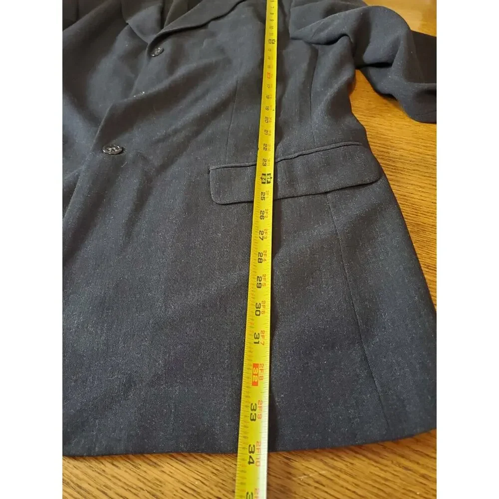 BANANA REPUBLIC Men‎ Blazer 46L ITALIAN Suit Jacket 100% WOOL LIGHTWEIGHT GRAY